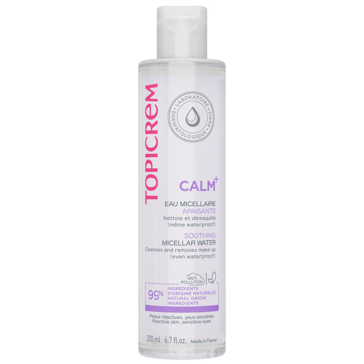 TOPICREM CALM+ SOOTHING MICELLAR WATER, with Glycerin and Allantoin ...