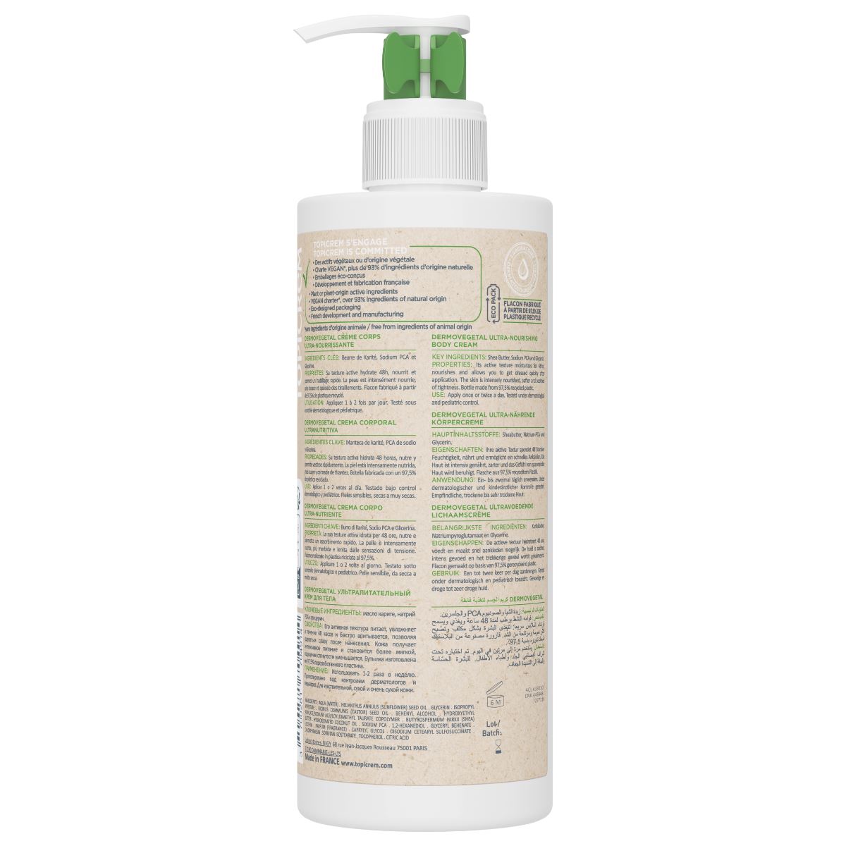 ULTRA-NOURISHING BODY CREAM - DERMOVEGETAL - 390 ML